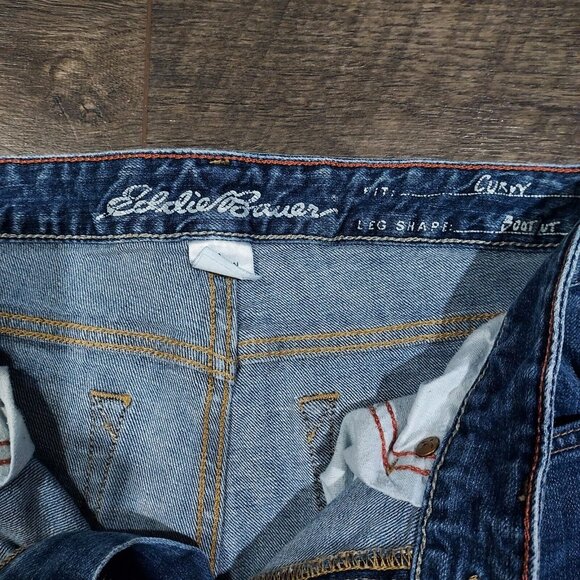 Eddie Bauer Slightly Curvy Bootcut Jeans Blue Size 8 - Picture 9 of 11